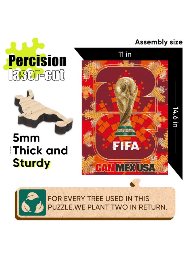 FIFA World Cup 2026 Luxury Wooden Puzzle - Canada 300pc Gift Box - Trophy Logo Edition - Image 4